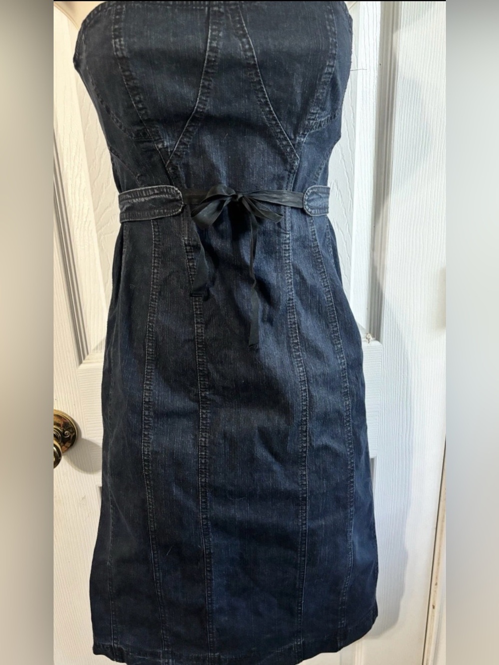 Y2K Vintage Philosophy di Alberta Ferretti strapless denim dress Size 4
